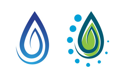 Wassertropfen frisches Symbol Vorlage Vektor Illustration Design v.4