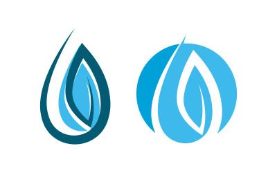 Water drop fresh icon Template vector illustration design v.5