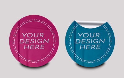 Sticker Mockup Template Design -131