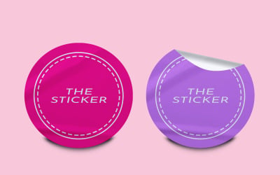 Sticker Mockup Template Design -132