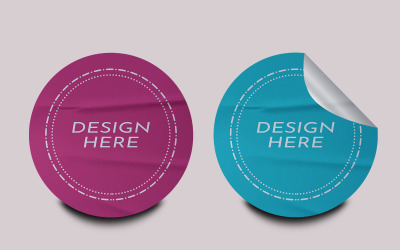 Sticker Mockup Template Design -135