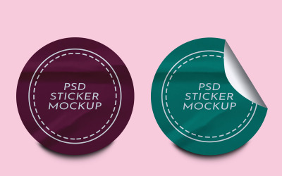 Sticker Mockup Template Design -136