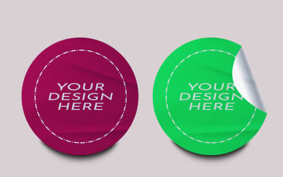 Sticker Mockup Template Design -137