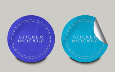 Sticker Mockup Template Design -138