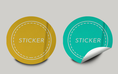 Sticker Mockup Template Design -143