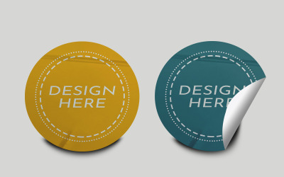 Sticker Mockup Template Design -145