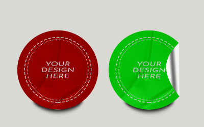 Sticker Mockup Template Design -150