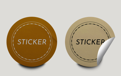 Sticker MockupTemplate Design -147