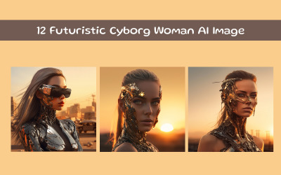 Futuristic Cyborg Woman with mask AI Image