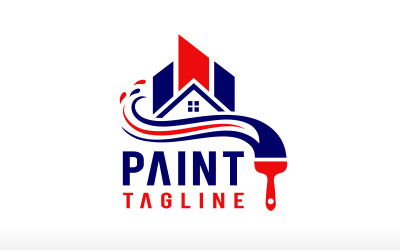 Schilderen logo huis schilderen logo residentieel schilderen logo dakbedekking bedrijf service bouw