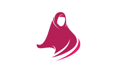 Beauty hijab store icon logo vector illustration v.8