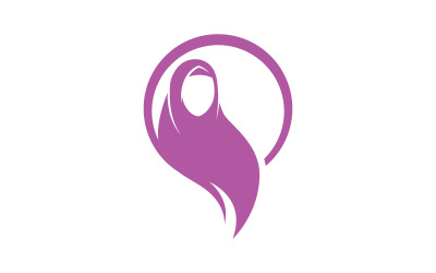 Ikona sklepu z hidżabami kosmetycznymi logo wektorowa ilustracja v.9