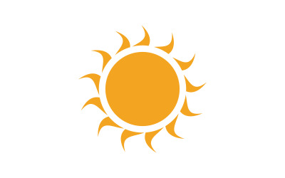 Sun illustration Icon Logo Template design v.2