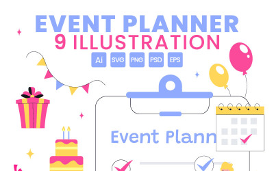 9 Illustratie van evenementenplanning