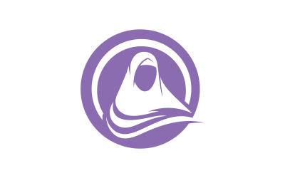Beauty hijab store icon logo vector illustration v7.4
