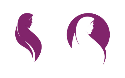 Beauty hijab store icon logo vector illustration v7.9