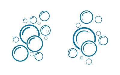 Bubble water Laundry washing vector illustration design template v.1