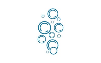 Bubble water Laundry washing vector illustration design template v.2