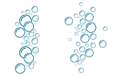Bubble water Laundry washing vector illustration design template v.7