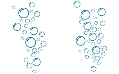 Bubble water Laundry washing vector illustration design template v.8