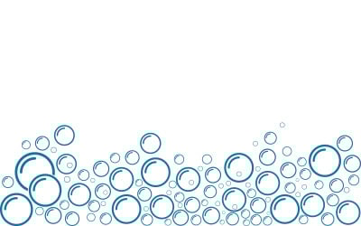 Bubble water Šablona návrhu na praní prádla vektorové ilustrace v.14