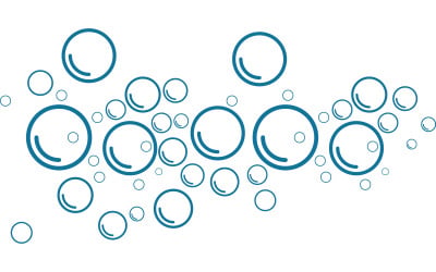 Design-Vorlage für die Vektorgrafik „Blasenwasser-Wäschewaschen“ v.10
