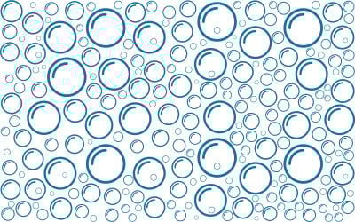 Design-Vorlage für die Vektorgrafik „Blasenwasser-Wäschewaschen“ v.13