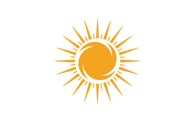 Güneş illüstrasyonu Simge Logo Şablonu tasarımı v7.2