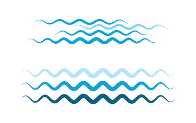 Icone di onda. Elemento acqua mare, curva liquida oceano v7.2