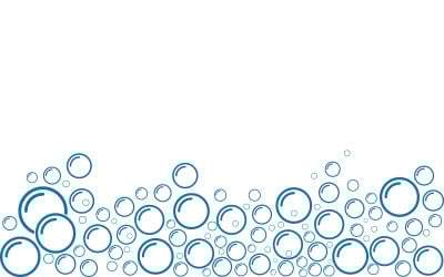 Modèle de conception d&amp;#39;illustration vectorielle de lavage de linge à l&amp;#39;eau à bulles v.14