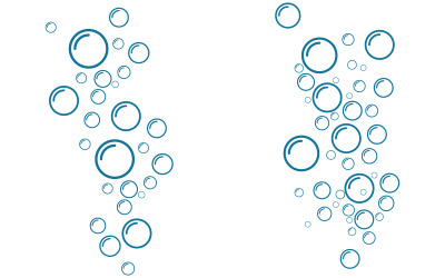 Modèle de conception d&amp;#39;illustration vectorielle de lavage de linge à l&amp;#39;eau à bulles v.8