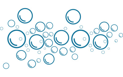 Modello di progettazione di illustrazione vettoriale di lavaggio del bucato con acqua a bolle v.10