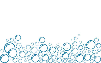 Modello di progettazione di illustrazione vettoriale di lavaggio del bucato con acqua a bolle v.14