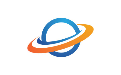 Modello di progettazione vettoriale dell&amp;#39;icona del logo del globo del pianeta v.3
