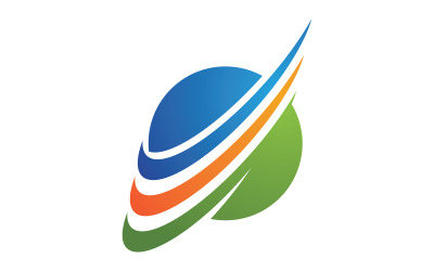 Planet globe Logo icon vector design template v.18
