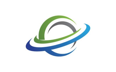 Planet globe Logo icon vector design template v.5