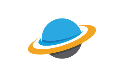 Planet Globus Logo-Symbol, Vektor-Design-Vorlage v.1