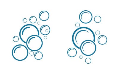 Seifenblasenwasser Wäsche waschen Vektor Illustration Design-Vorlage v.1