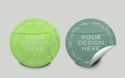 Sticker Mockup Template Design -144