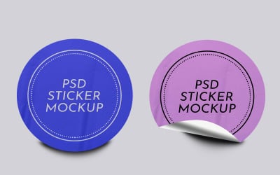 Sticker Mockup  Template Design -153