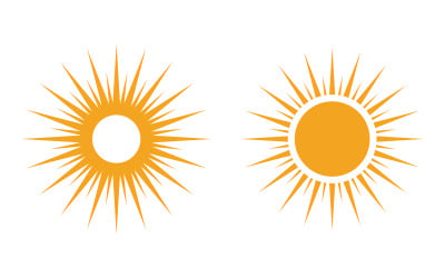 Sun illustration Icon Logo Template design v7.3