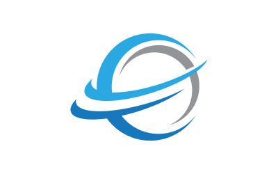 Szablon projektu ikony logo planety globus v.12