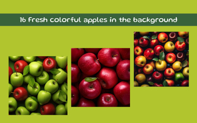 Fresh colorful apples in the background