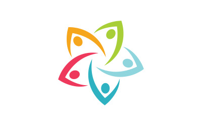 Logo-Designvorlage für die soziale Gemeinschaft zur gegenseitigen Hilfe und Pflege v.35