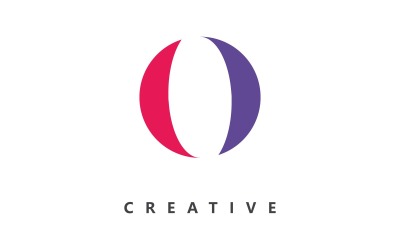 Modello vettoriale del logo della lettera O Design creativo del logo iniziale della lettera O 2