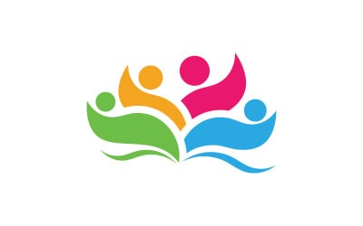 Mutual help care social Community Logo design template v.13