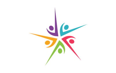 Mutual help care social Community Logo design template v.23