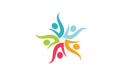 Mutual help care social Community Logo design template v.29