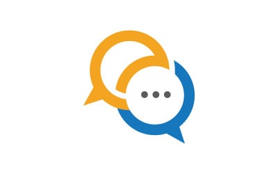 Speech message bubble icon Logo template vector illustration v.26