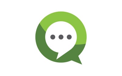 Speech message bubble icon Logo template vector illustration v.4